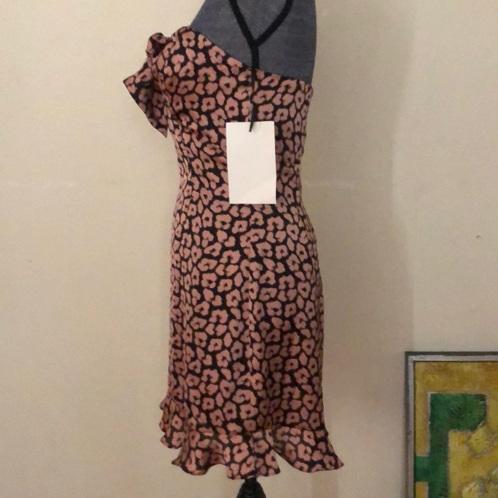 Satin front tie mini dress - Picture 3 of 5